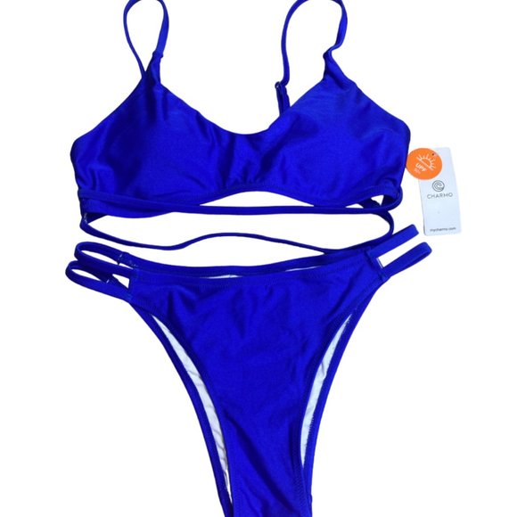 Strappy Blue Bikini - Picture 1 of 3